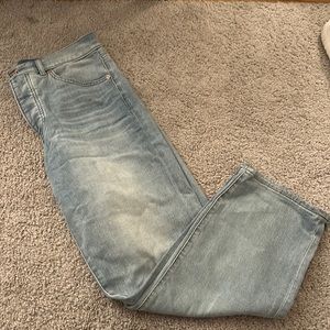 Express Contour Straight Ankle High Rise Jeans